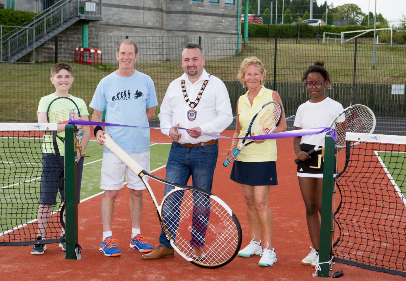 Launch of refurbished tennis facilities at Bawnacre Centre