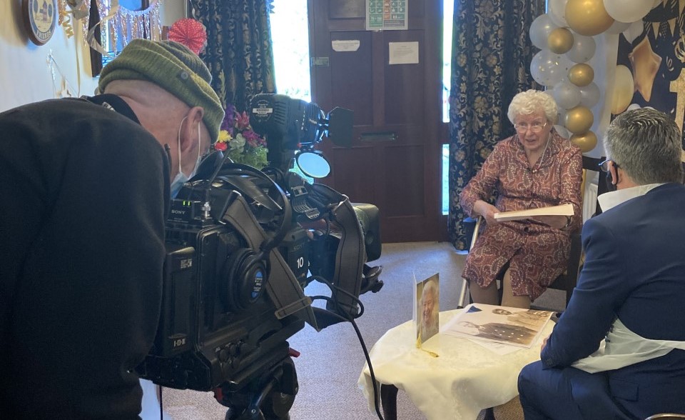 Pauline with Mark Simpson from BBC