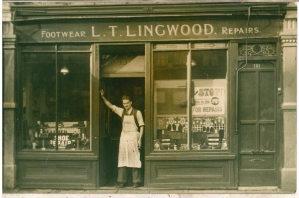 Bob's Father outside shop