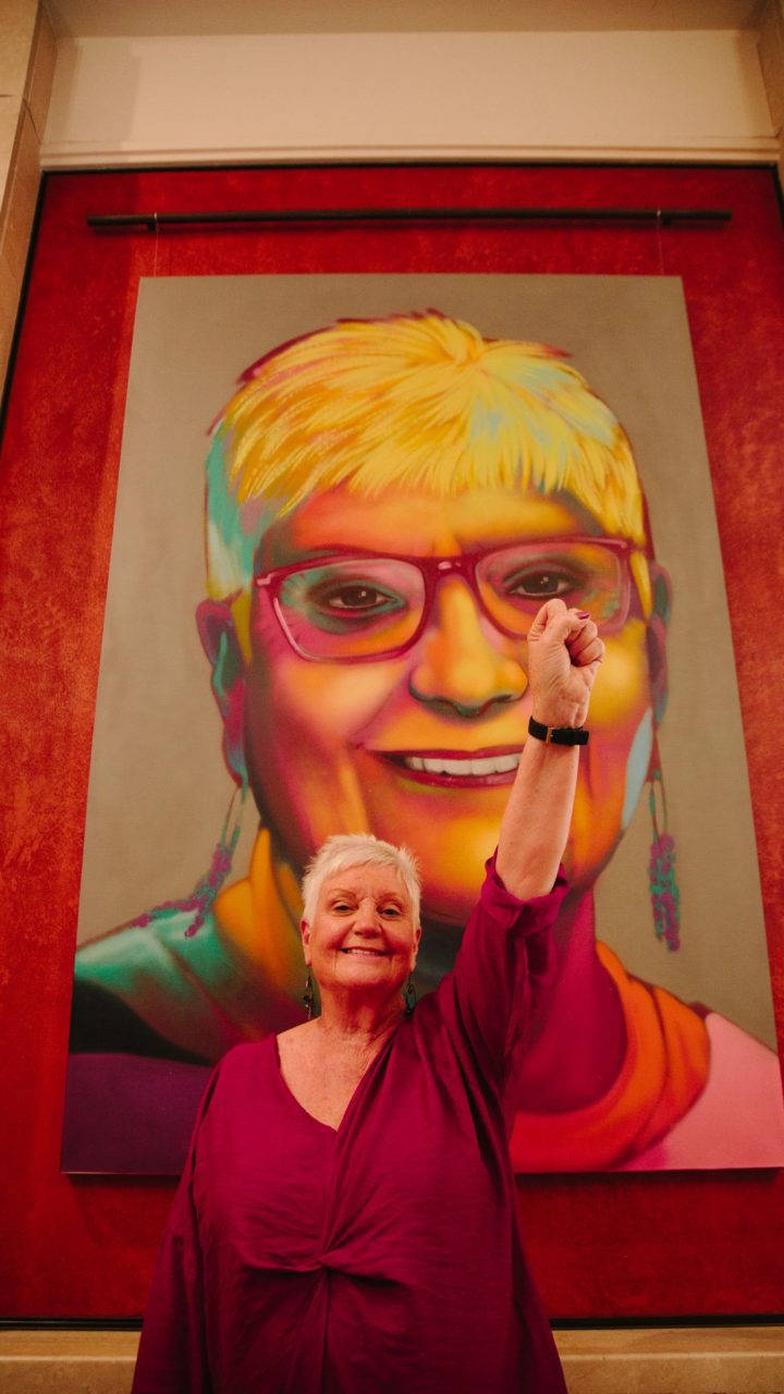 1. Anne Carr with her portrait by The Artist FRIZ