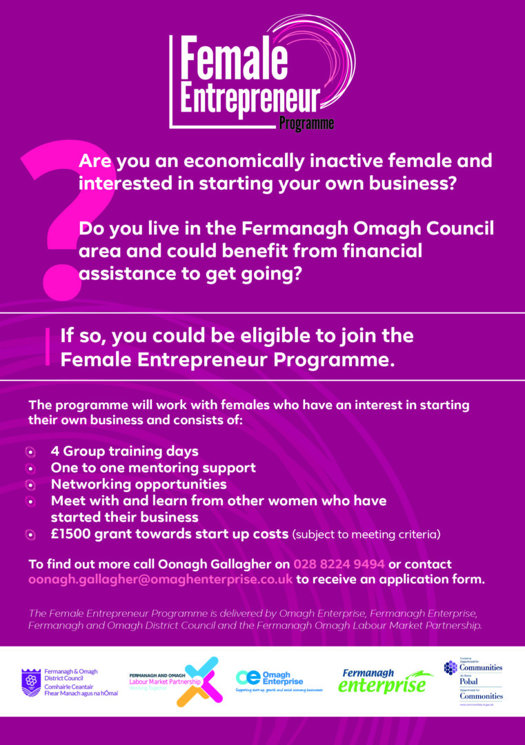 Omagh Enterprise   Female Entrepenuer A5
