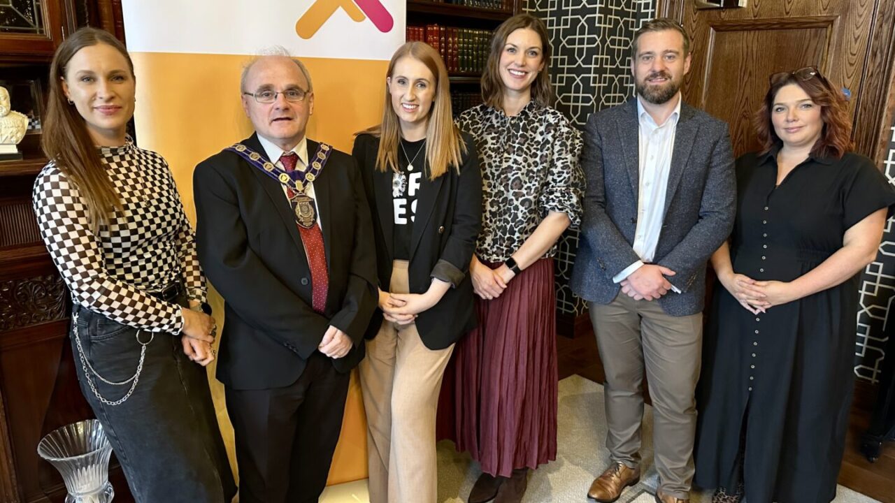 Una Cirule   Twig & Tumble, Barry McElduff, Chair of Fermanagh and Omagh District Council, Lauren Logan   For.Rest, Alison Preston   Phobjects, Robert McConnell, Pinnacle Growth Group