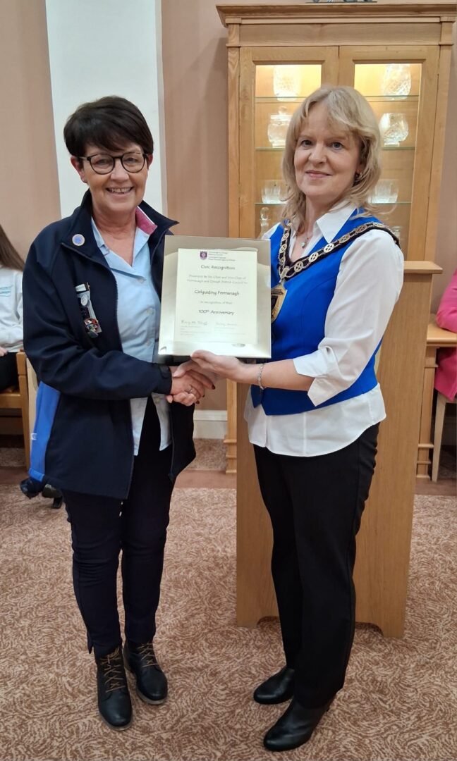 Linda Fitzpatrick District Commissioner with Vice Chair FODC Cllr Shirley Hawkes