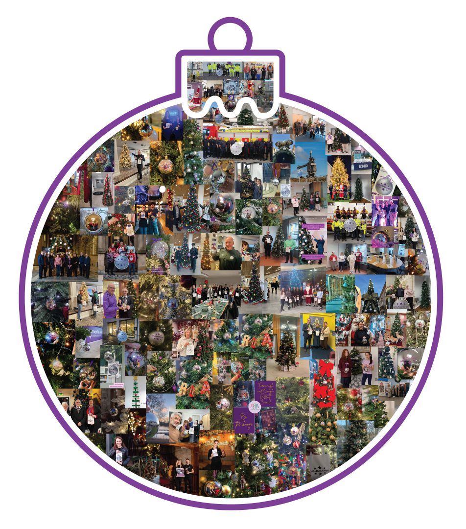 Be the Change Bauble collage