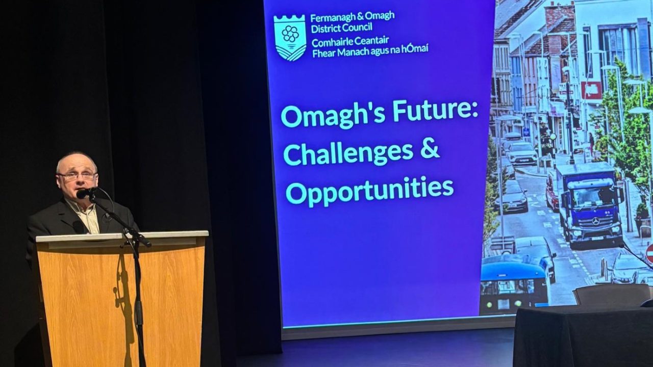 Chair of FODC Barry McElduff at Omagh's Future Event
