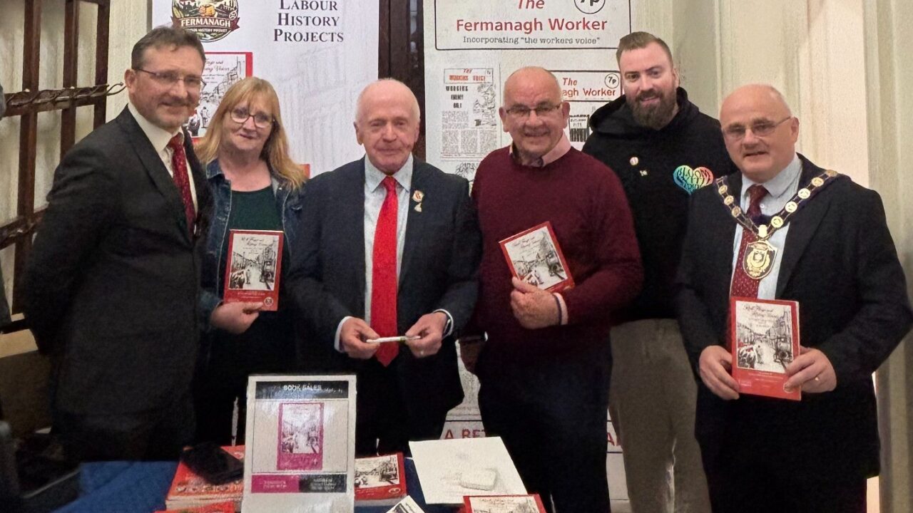Donal O'Cofaigh   Fermanagh Council of Trade Unions, Cllr Debbie Coyle, Jim Quinn   Author, Cllr Tommy Maguire, Cllr Dermot Browne, Cllr Barry McElduff   Chair Fermanagh and Omagh District Council.