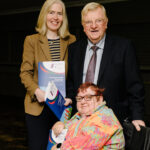 Pictured at the PEACEPLUS Networking event, Alison McCullagh, Chief Executive of Fermanagh and Omagh District Council with members of the PEACEPLUS Partnership, Councillor Allan Rainey and Ms Eileen Drumm.