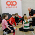 Stephen Beattie of AB Coaching working with young people during the PEACEPLUS Community Youth Programme.