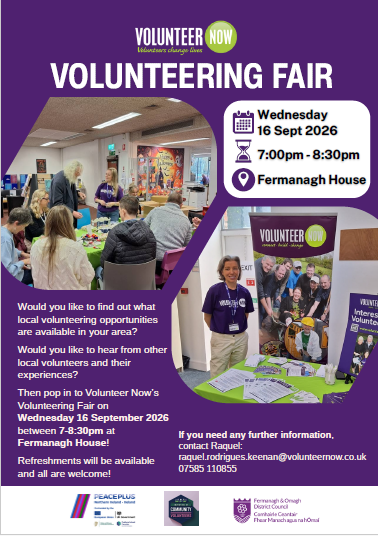 volunteers fair poster PEACEPLUS